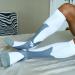 Buy Non-Slip Calf Compression Socks - Moisture-Absorbing Desodorizing High-Top Black & White - Ideal for Outdoor and Cycling - Buy Online on GoSupps.com