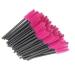 Premium 50pcs Disposable Eyelash Brush Eyelash Extensions for Mascara Wand Applicator Rose Red