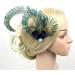 hgnxa TeaParty Fascinator Hair Clip for Party Wedding Women PeacockFeather Fascinator Hair Pin Ethnic Style Church Headdress - Buy Online on GoSupps.com