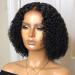 Shop Lace Front Human Hair Wig - Curly Middle Part Short Lace Closure Wigs for International Shipping - Buy Online on GoSupps.com