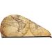 Vintage World Map Microfiber Hair Towel | Soft Super Absorbent Coral Velvet Wrap for Long Curly & Thick Hair - Quick Dry Solution for Women - Buy Online on GoSupps.com