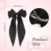 3 PCS Black Bow Hair Ribbons & Clips Set - Women's Hair Accessories | Cute Butterfly Design in Black, White, and Pink - Buy Online on GoSupps.com