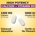 Calcium Supplements for Women - Calcium 1200 mg with Vitamin D3 5000IU Bone Strength Density Enhanced Absorption Stomach - Friendly Gentle No Gluten No Soy Non GMO 120 Coated Tablets 120 Count (Pack of 1) - Buy Online on GoSupps.com