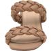 CUSHIONAIRE Women's Onyx Braided Heel Sandal with Memory Foam - Wide Widths - Size 8 Tan - Buy Online on GoSupps.com