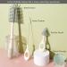 Bebamour Stand Baby Bottle Brushes Set - 3 in 1 Soft Brush for Cleaning Teats, Straws - Pink Stand Bottle Cleaner Set - Buy Online on GoSupps.com