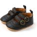 Baby Girls First Walking Shoes Mary Jane PU Leather Anti-Slip Princess Shoes - Infant Baby Shoes 0-6 Months (Black) - Buy Online on GoSupps.com