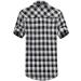 2022 Men's Stylish Cut Off Flannel T-shirt - Casual Slim Button Up Vest Vintage Cowboy Plaid Sleeveless Tank Top - Black Blue Medium - Buy Online on GoSupps.com