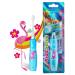Brush Baby KidzSonic Toddler and Kid Electric Toothbrush for Ages 3+ Years - Disco Lights Gentle Vibration and Smart Timer Provide a Fun Brushing Experience - Flamingo