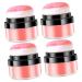Healeved 4pcs Oil Control Cushion Blush Natural Blush Blusa Blush Makeup Powder Blush Pink Blush Plastic