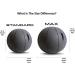 Vivora Luno Felt Exercise Ball Chair - Standard Size for Home Offices - Balance Training & Yoga Anthracite - Buy Online on GoSupps.com