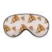 Pizza Slices Pattern Sleep Mask Eye Mask Blocks Light with Adjustable Strap for Sleeping Doodle Style Eye Sleep Shade Cover for Men Women