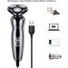 Buy Electric Razor for Men - Waterproof Rotary Facial Shaver Portable & Cordless with Nose Hair Trimmer & Cleansing Brush - Buy Online on GoSupps.com