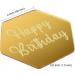 PINGEUI 60 PCS Acrylic Happy Birthday Cake Toppers Hexagon Personalised Cupcake Toppers Mini Cupcake Disc Toppers for Birthday Party Gold Silver Rose Gold - Buy Online on GoSupps.com