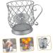 capsule coffee storage creamer container coffee espresso Fruit Storage Basket concentrate Fruit tray 20x19cm Silver - Buy Online on GoSupps.com