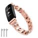 Dilando Chain Metal Link Bands Compatible with Fitbit Inspire 2 Bands Women Adjustable Stainless Steel Wristband Bracelet Accessories Girl Replacement Strap for Inspire 2 Rose Gold Rose Gold Inspire 2