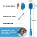 Silicone Bottle Cleaning Brush 31cm - Long Handle Water Bottle Cleaner for Baby Bottles, Hydro Flask, Sports Bottles - Blue - Ideal for Smaller Diameter Openings | Qty 1 - Buy Online on GoSupps.com