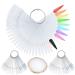 150Pcs Stiletto Nail Swatch Sticks with Ring - Clear UV Gel Polish Sample Display for Manicure Design Practice and Mixing Pigment Colors - Salon & DIY Nail Art Tools - Buy Online on GoSupps.com