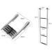 Stainless Steel Telescoping 4 Step Ladder | 600 lb Capacity | Marine Yacht & Swimming Pontoon - Buy Online on GoSupps.com