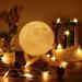 AGM 3D Moon Lamp 15cm - USB Rechargeable Touch Night Light with Wooden Stand | 5.9 Inch | Perfect for Bedrooms | 2 Colors - Buy Online on GoSupps.com