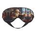 Merry Christmas Print Unisex Sleeping Eye Mask Soft Comfortable Light-Blocking Eye Mask Black