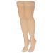 NuVein Medical Compression Stockings, 20-30 mmHg Support, Women & Men Thigh Length Hose, Closed Toe, Beige, Medium Beige Medium (1 Pair)