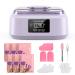 EasyinBeauty Paraffin Wax Machine for Hand and Feet Touchscreen 3000ml Paraffin Wax Warmer with 6 Pack Lavender Wax (2.64lbs) Paraffin Hot Wax Spa for Therapy Paraffin Bath for Smooth and Soft Skin White