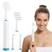 Hotodeal Plaque Remover for Teeth Face Brush Dental Calculus Cleaner with 4 Replacement Heads Multifunctional Facial Scrubber and Teeth Cleaning Kit Instrument for Women & Men