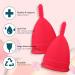 Buy M Muncaso Menstrual Cup 2 Pack - Soft & Flexible Medical Silicone - Reusable Period Cup - Rose Red - Buy Online on GoSupps.com