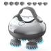 Arboleaf scalp massager Electric head massage IPX7 waterproof with 8 removable massage heads and 3 massage modes handy head massage device for relaxation deep cleaning (silvery) gray