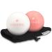 Navari's massage ball 2 Set fascia massage - Self -massage fascia ball lacrosse ball trigger point - foot roller trigger points white - pink