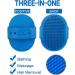 AOCHE Pet Bath Brush Set - Dual Pack Soothing Massage Rubber Comb for Dogs and Cats - Adjustable Ring Handle - Ideal for Long and Short Haired Pets - Blue + Rose Color - Buy Online on GoSupps.com