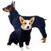 ROZKITCH Dog Winter Coat Soft Fleece Pullover Pajamas, Pet Windproof Warm Cold Weather Jacket Vest Cozy Onesie Jumpsuit Apparel Outfit Clothes for Small, Medium, Large Dogs Walking Hiking Travel Sleep XXL:Chest Girth-29.5in Dark Blue