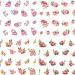 6 Sheets Women Hand-made Accessories Various Nail Stickers Water Sticker Decoration Flower Art - Buy Online on GoSupps.com
