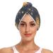 Sun Moon and Stars Hair Towel 2 Pack Super Absorbent Hair Drying Towel Quick Dry Hair Turbans Head Towel with Button Twisty Wrap for Women Girls