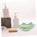 WOONEKY 2pcs Silicone Soap Rack Shower Soap Dish Utensil Holder Anti-slip Soap Holder Dual Flush Toilet Soap Dish Drainage Soap Dish Holder Suite Silica Gel Travel Sponge Green Grey 12.5x12.5x3.6cm - Buy Online on GoSupps.com