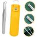 Minkissy Round Nose Hair Clip & Tweezers - Precision Hair Trimmer for Men | Rustproof Steel Nose Hair Remover 2-Pack Yellow - Buy Online on GoSupps.com