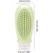 Leakage-Proof Travel Shampoo Bottle - Silicone Toiletry with Massage Brush | Portable Travel Storage - Light Green - Buy Online on GoSupps.com
