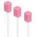 (50 Pack) Disposable Oral Swabs, Sterile Dental Sponge Swabsticks Unflavored for Mouth & Gum Cleaning 50pcs-tooth Pink