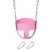 Take Me Away Pink Swing Seat - Heavy Duty Chain Plastic Coated - Playground Swing Set Accessories Replacement