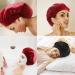 2 Pieces Soft Satin Sleeping Caps - Nalcy Satin Hats for Hair Care Wide Band Salon Bonnets for Girls (Black & Red) - Perfect for Hair Loss - Buy Online on GoSupps.com