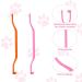 Buy Double-Sided Cat Toothbrush Set - Deep Cleaning Kit for Kittens & Cats - Pink & Orange - Buy Online on GoSupps.com