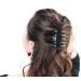 2Pcs Large Non-slip Hair Claw Clips with Inner Teeth for Women - Black & Brown - Buy Online on GoSupps.com