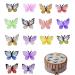 72 Pcs Edible Butterfly Cupcake Toppers With Box Art Butterfly Cake Topper Decorations 3D Colorful Butterfly Cake Decoration Kids Birthday Party Cake Wall Decorations Supplies Colorful