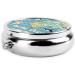 Art Sea and Land Portable Metal Pill Box - Round Mini 3-Compartment Design for Travel Ideal for Small Pills Black - Buy Online on GoSupps.com
