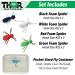 Thor Outdoor Foam Spider Fly Fishing Set - Topwater Dry Flies for Bass, Panfish, Trout - 8 Pc Assorted Flies + Case - Size #12 - Buy Online on GoSupps.com