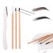 Pousbo Waterproof Wooden Eyebrow Pencil Black/Brown Waterproof Wooden Eyebrow Pencil Dancroom Wooden Eyebrow Pencil Easy To Apply Wooden Waterproof Non-smudging Eyebrow Pencil (2 Pcs All)