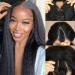 Nadula 10A V Part Kinky Straight Wig Human Hair No Leave Out Upgraded U Part Glueless Wigs for Women,Brazilian Yaki Straight V Part Human Hair Beginner Friendly Wig 150% Density 16inch 16 Inch V Part Wig Natural Color