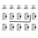 ROSTIVO 15 Pcs Pin Keepers Metal Locking Pin Backs Pin Locks Clasps with Wrench