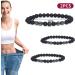 Black Obsidian Slimming Foot Chain | Anti-Swelling & Lymphatic Drainage Therapy Bracelet - Buy Online on GoSupps.com