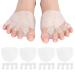 Natudeco 2 Set Toe Separator Corrector Straightener Silicone Toe Thumb Valgus Orthosis for Overlapping Toes and Restore Toes